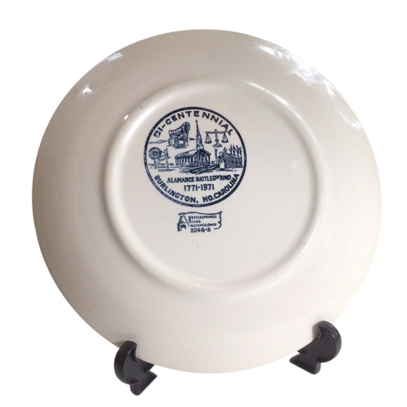 Alamance Battleground  Bi-centennial Decorative Plate Kettlesprings Kilns - Picture 2 of 2